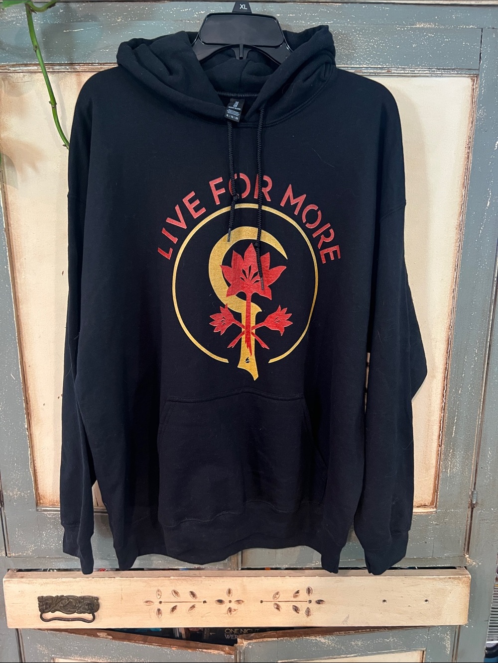 Red Rising - “Live For More” Black Hoodie with Red & Gold Graphic